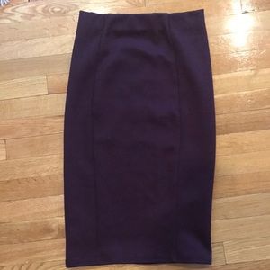 Purple over-the-knee skirt